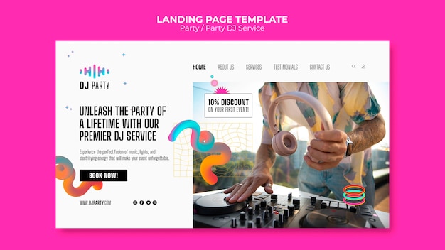 Free PSD party template design