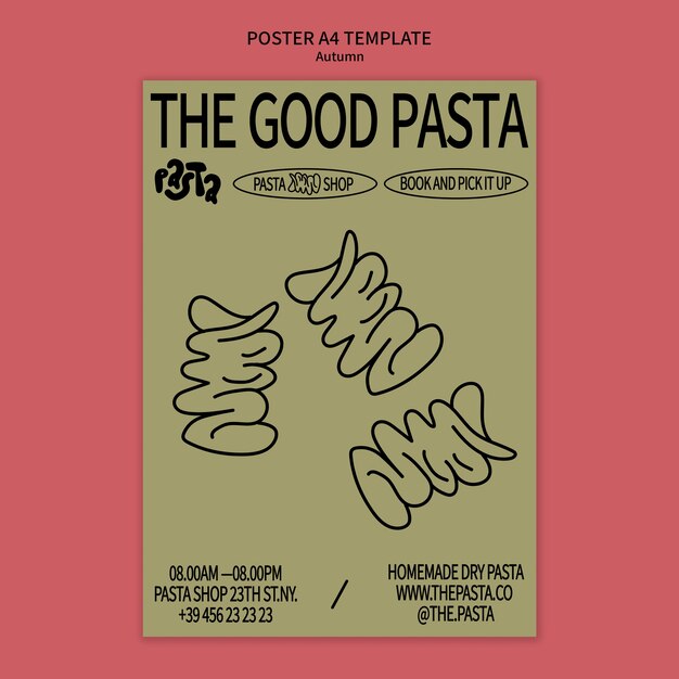 Free PSD pasta template design