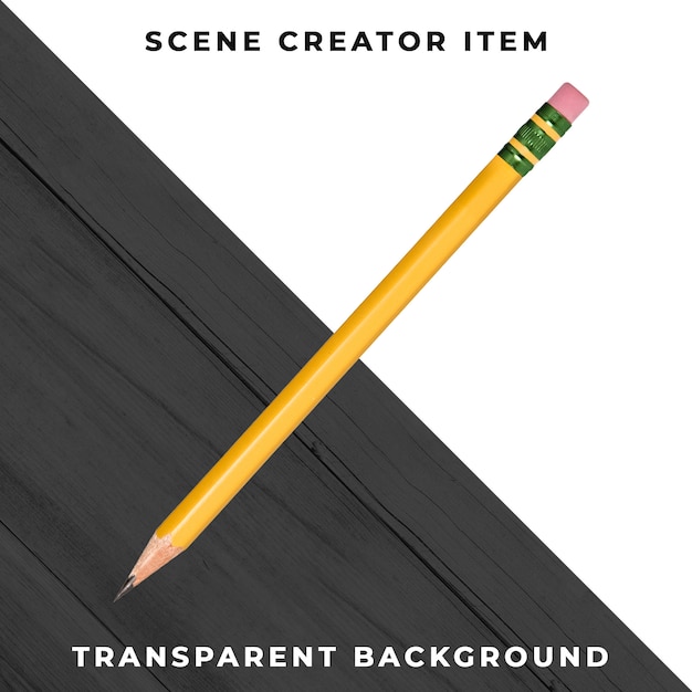 Pencil object transparent PSD