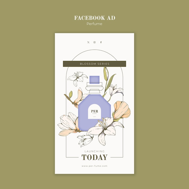 Free PSD perfume template design