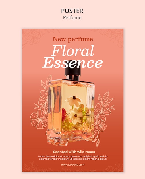 Free PSD perfume template design