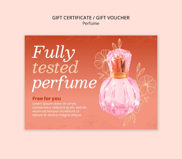 Free PSD perfume template design