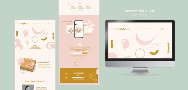 Free PSD personal portfolio web template