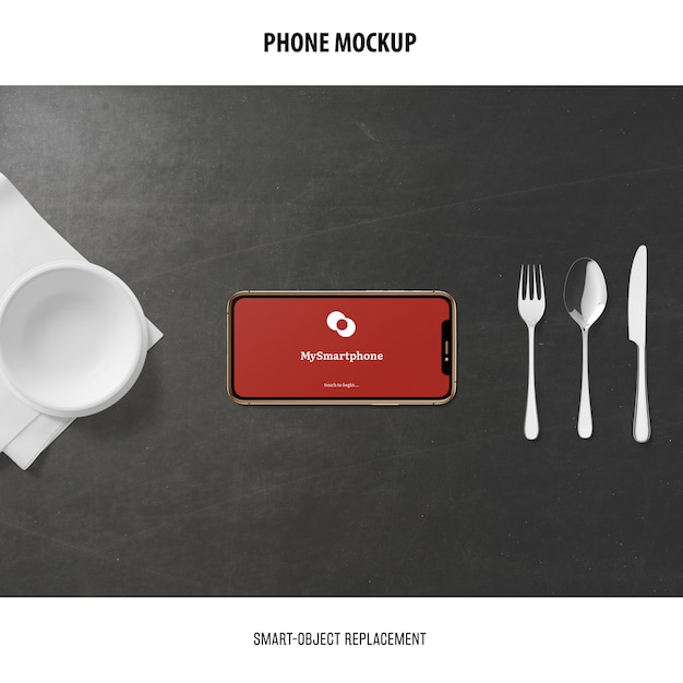 Free PSD phone screen mockup