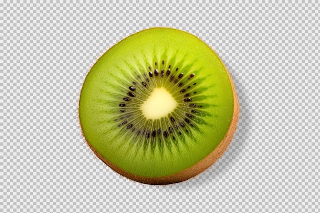 Free PSD photo of a half kiwi fruit isolated on a transparent background