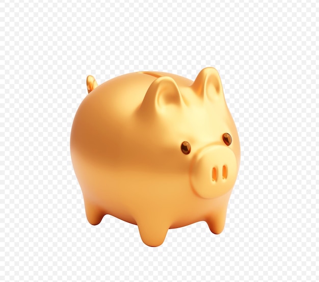 Free PSD piggy bank financial investment icon 3d illustration background