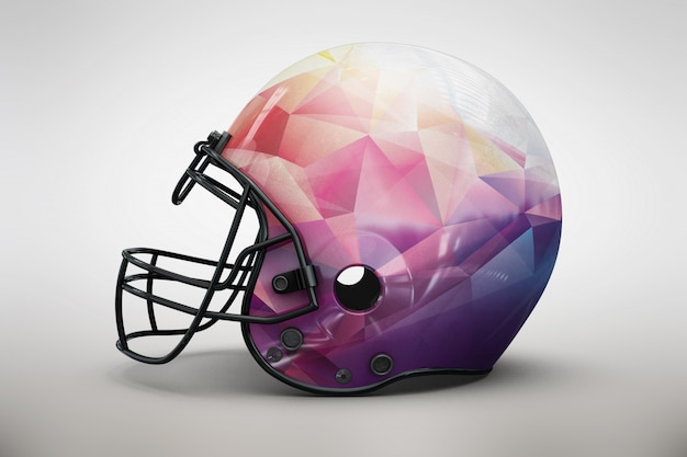 Free PSD pink helmet mock up