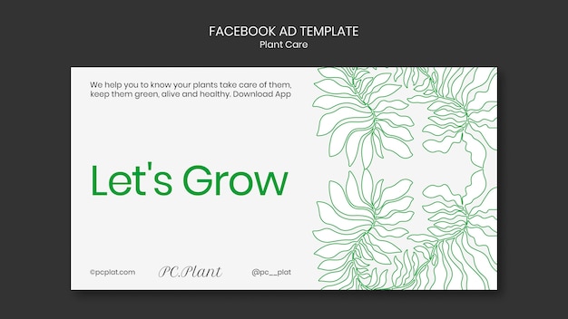 Free PSD plant care template design