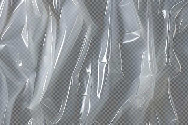 Free PSD plastic foil wrap isolated on background