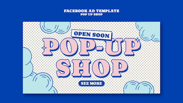 Free PSD pop up shop facebook template