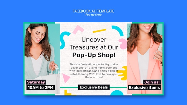 Pop up shop facebook template