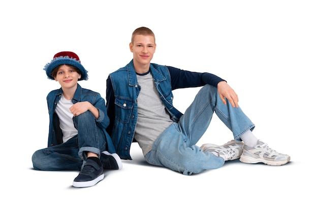 Free PSD portrait of young boys