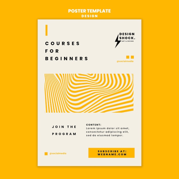 Poster template for graphic design courses