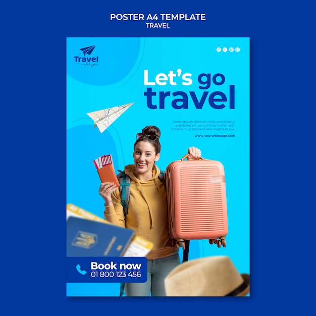 Poster travel template design