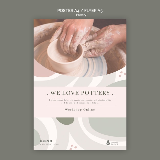 Pottery poster template