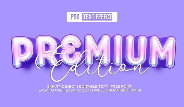 Free PSD premium text style effect