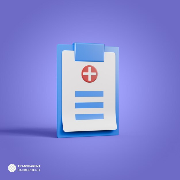 Prescription icon Isolated 3d render Illustration