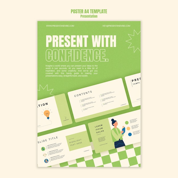 Free PSD presentation slides poster template