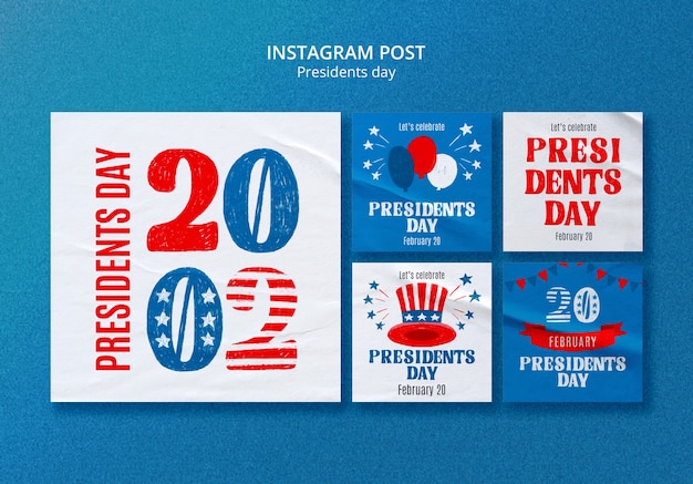 Free PSD presidents day instagram posts