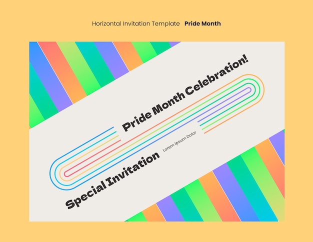 Free PSD pride month template design