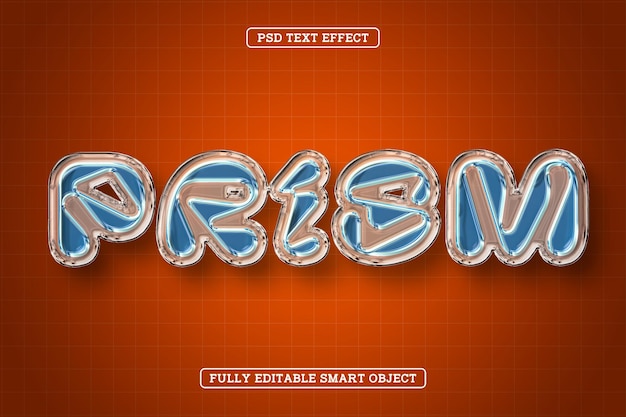 Free PSD prism glass style text effect