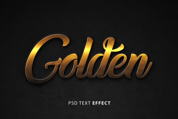 PSD golden text effect