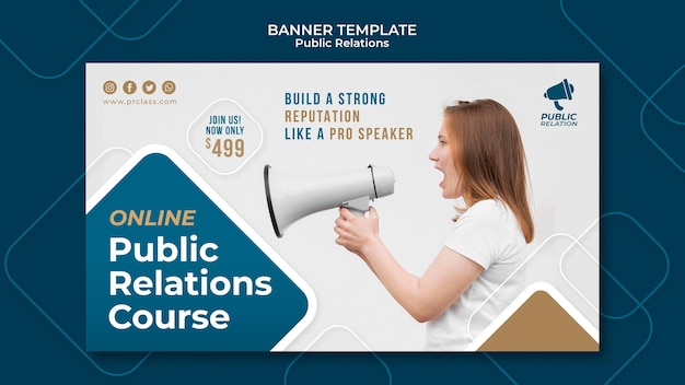 Free PSD public relations banner template