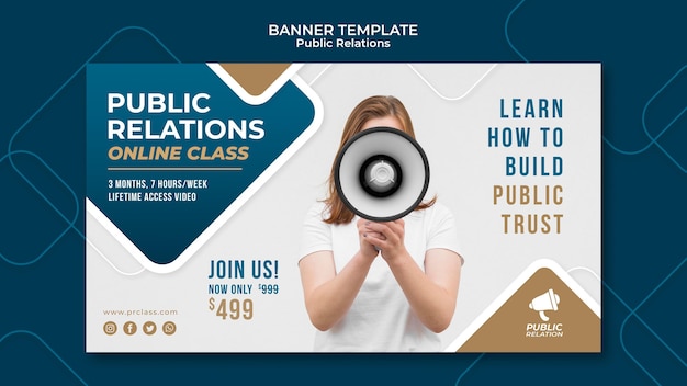 Free PSD public relations banner template