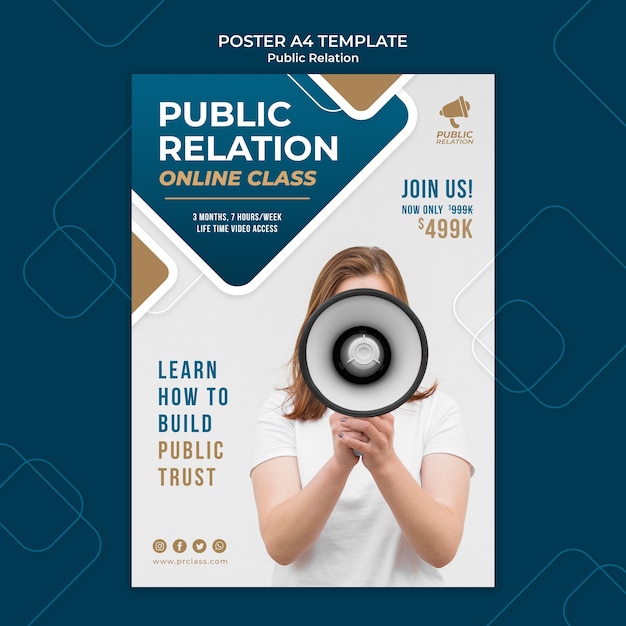 Free PSD public relations print template