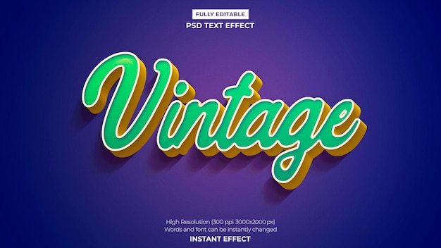 Free PSD a purple poster with a green and yellow background that says vintage style vintage style