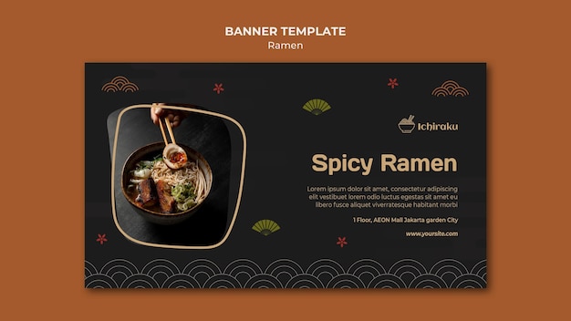 Free PSD ramen concept banner template