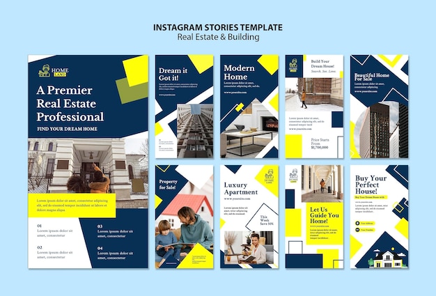 Free PSD real estate instagram stories template