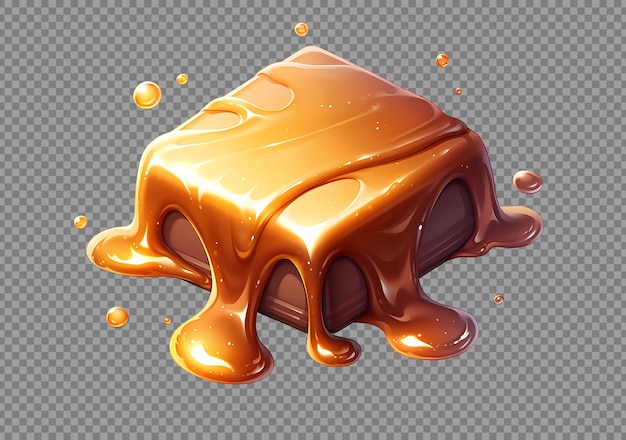 Free PSD realistic 3d dripping chocolate isolated on background