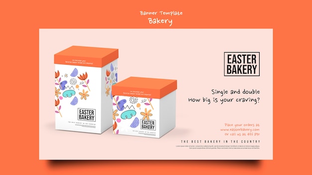 Free PSD realistic easter template design