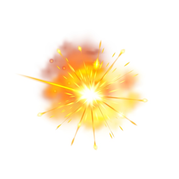 Free PSD realistic fire explosion isolated