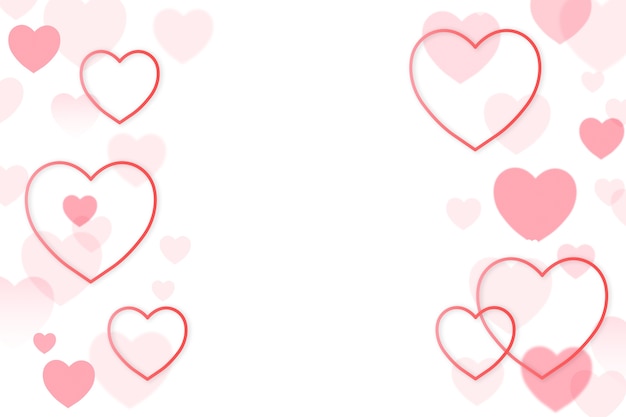 Free PSD realistic heart border design