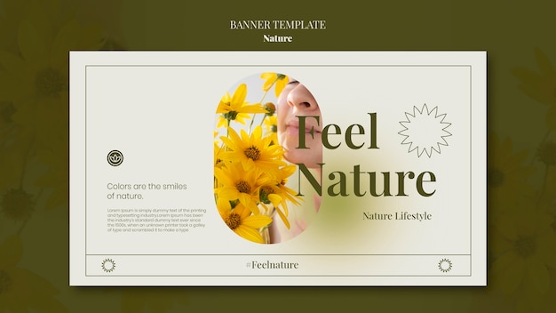 Free PSD realistic nature design template