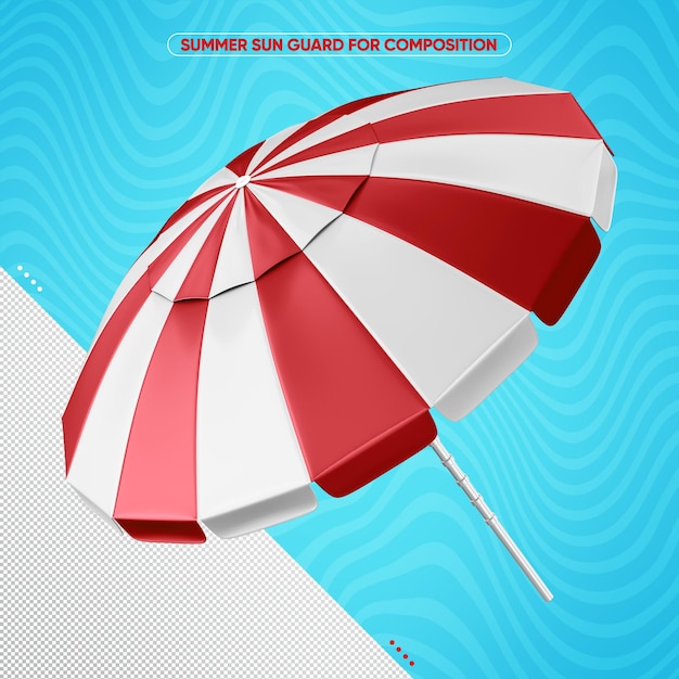 Free PSD realistic white and red sunshade