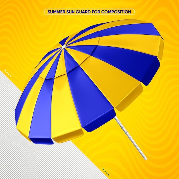 Free PSD realistic yellow and blue sunshade