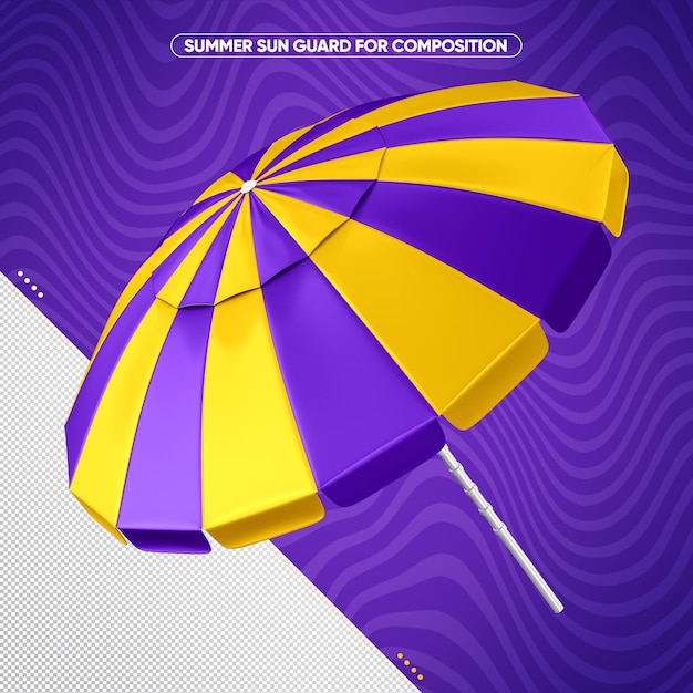 Free PSD realistic yellow and purple sunshade