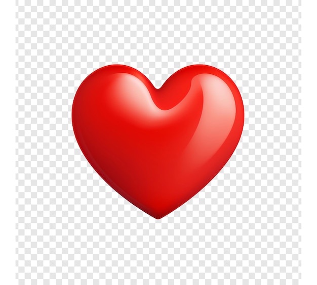 Free PSD a red heart isolated on transparent background