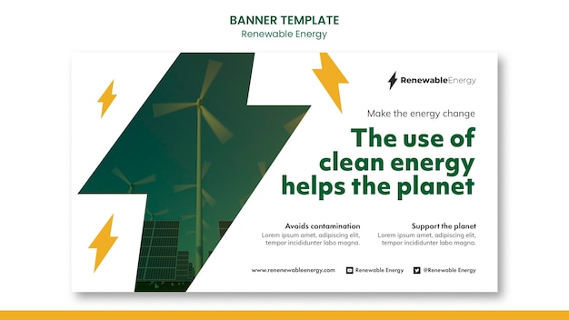 Free PSD renewable energy banner design template