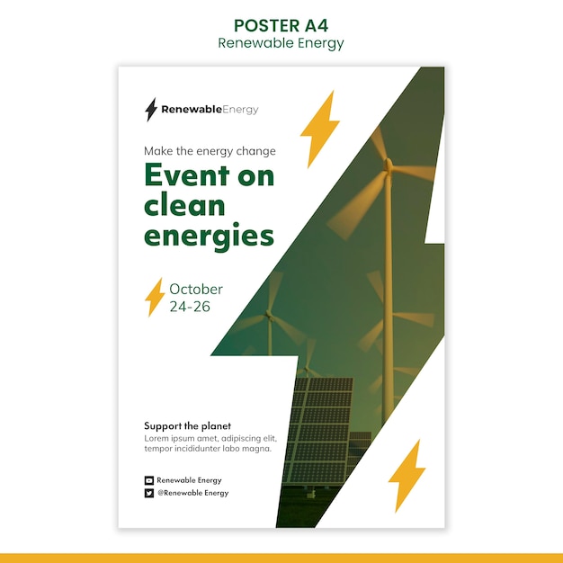 Renewable energy poster template