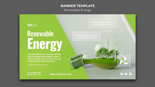 Free PSD renewable energy resources banner