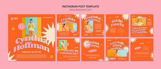 Retro business template design