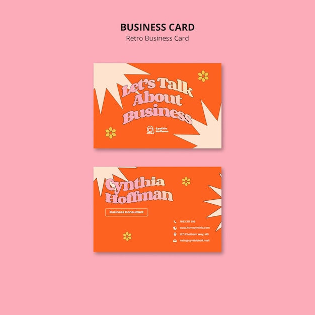 Retro business template design