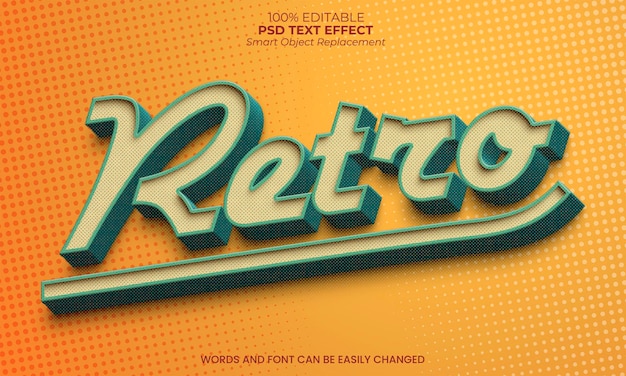 Free PSD retro texteffect