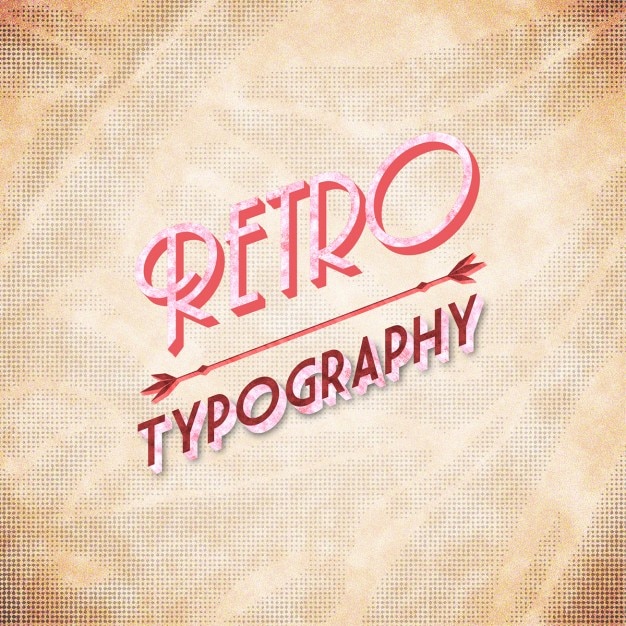 Free PSD retro typography design