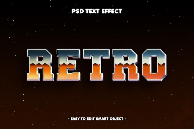 Free PSD retro vintage 80's style text effect