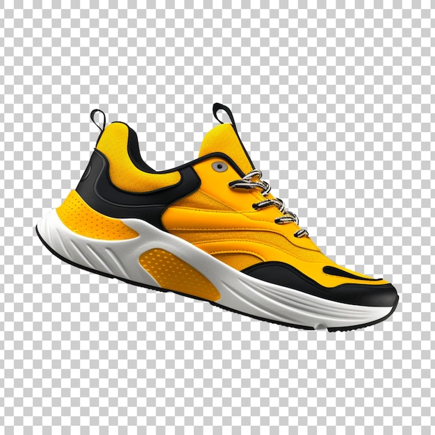 Free PSD running shoes or sneakers on a transparent background